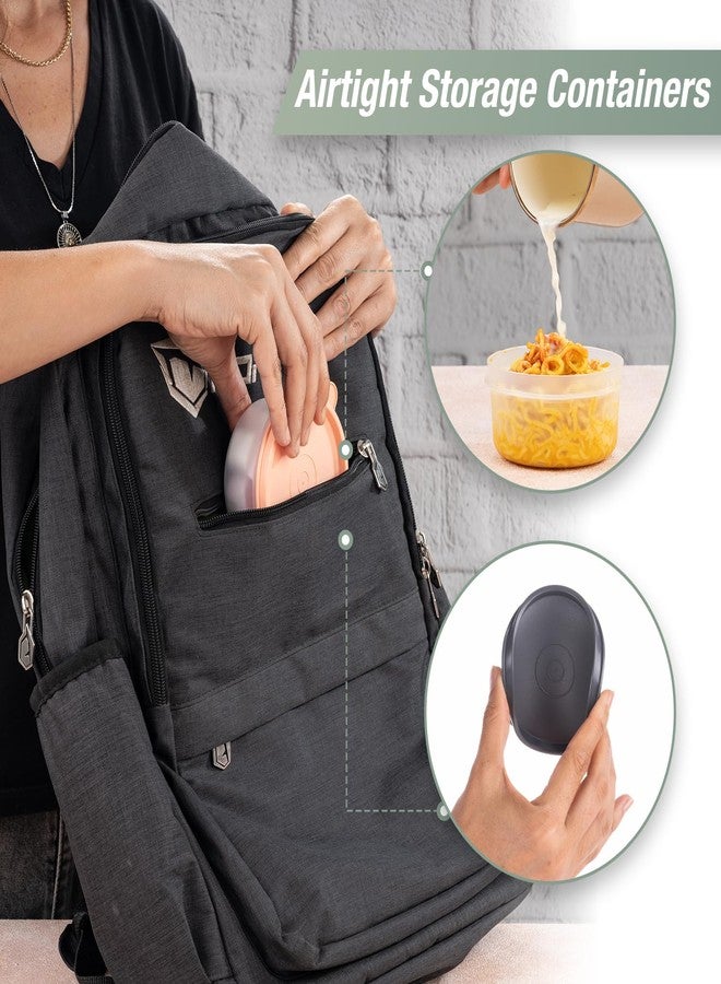 EYNEL Set of 12 Small Round 9 oz Clear Deli Containers with Lids, Airtight Leakproof Reusable Food Storage, Plastic To Go Bento Box, Mini Lunch Box, Snack Storage Bowl, for Kitchen, Picnic (12, Clear) - Image 5